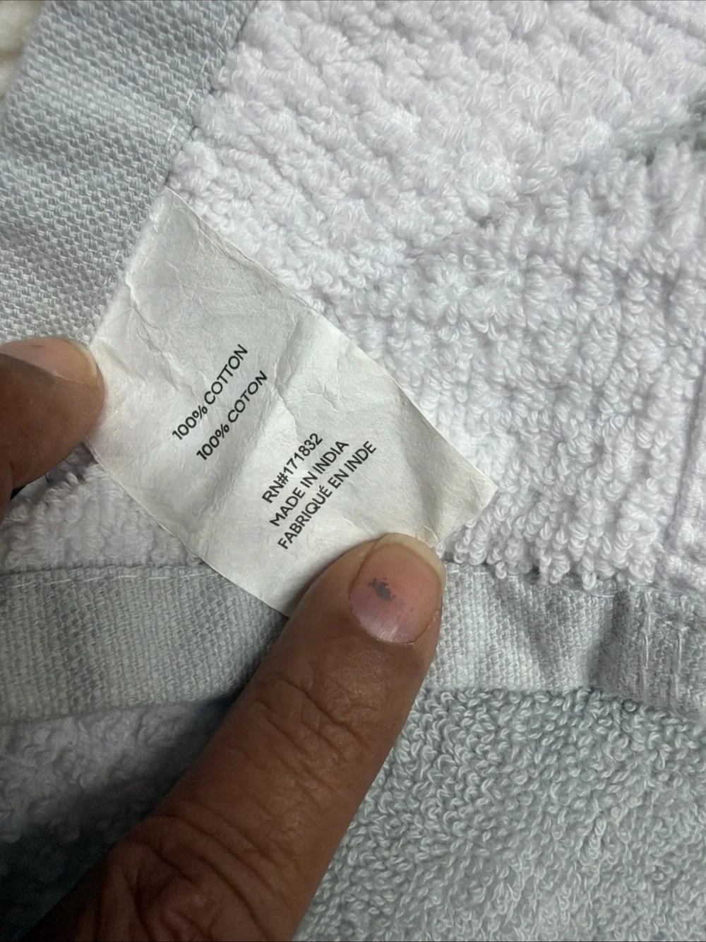 Lacoste White Towel with Gray Band and Green Crocodile Embroidery 100% Cotton